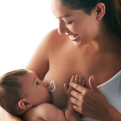 Munchkin® Flow Nipple Shield + with See-Thru Channel to Watch Milk Flow - Nurse Confidently and Meet Your Breastfeeding Goals - 20mm