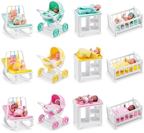 5 Surprise My Mini Baby Series 1 (2 Pack) by ZURU, Collectible Mystery Capsule, Toy for Girls, Realistic Miniature Baby, Playset and Accessories