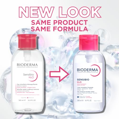 Bioderma - Sensibio - H2O Micellar Water - Makeup Remover Cleanser - Face Cleanser for Sensitive Skin