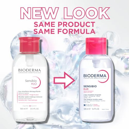Bioderma - Sensibio - H2O Micellar Water - Makeup Remover Cleanser - Face Cleanser for Sensitive Skin