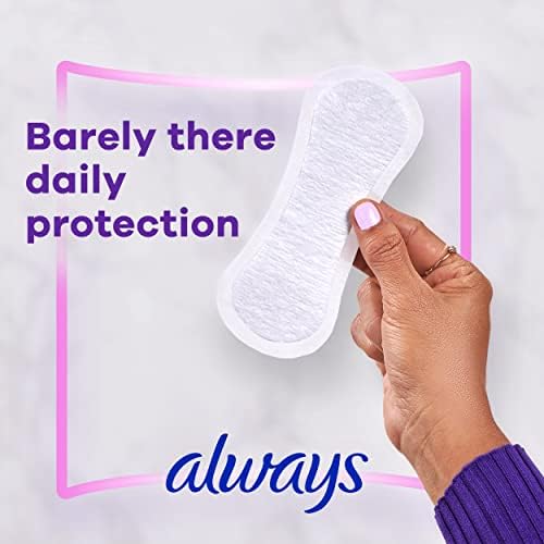 Always Daily Fresh Thin Liners, Regular Absorbency, Unscented Panty Liners, 432 Count (2 Packs of 216)