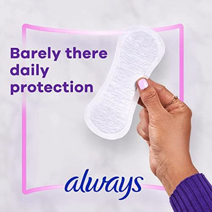 Always Daily Fresh Thin Liners, Regular Absorbency, Unscented Panty Liners, 432 Count (2 Packs of 216)