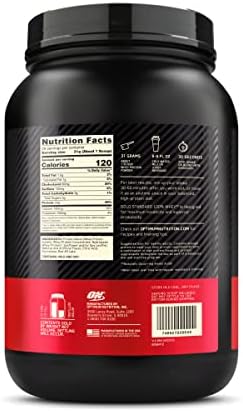 Optimum Nutrition Gold Standard 100% Whey Protein Powder, Delicious Strawberry, 2 Pound (Packaging May Vary)