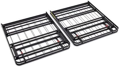 Amazon Basics Bed Frame with Storage, Foldable Metal Platform, Sturdy Steel, No Box Spring Needed, 14 inches High, Tool-Free Setup, Full Size, Black