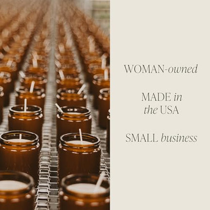 Sweet Water Decor Wildflowers and Salt Soy Candle - Jasmine, Rosemary, Honey, Sea Salt Scented Spring Candles for Home - 9oz Amber Jar + Black Lid, 40+ Hour Burn Time, Made in The USA