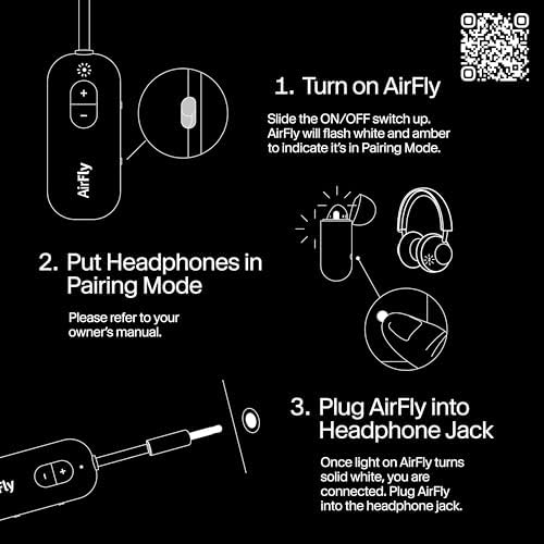 Twelve South AirFly SE | Bluetooth Wireless Audio Transmitter Adapter for AirPods/Headphones, 20+ Hr Battery, Works with 3.5mm aux Jacks on Airplanes, TVs, Gym Equipment, and Travel