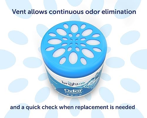 Bright Air 14 oz. Super Odor Eliminator, For Medium-Size Spaces, Cool & Clean Scent, Case of 6,Air Freshener, Natural Essential Oils, Lasts Up to 90 Days Each