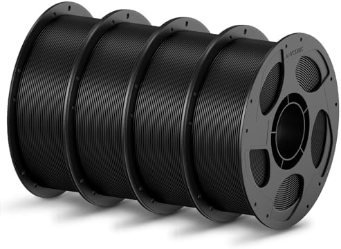 ANYCUBIC PLA Filament 1.75mm Bundle, 3D Printing PLA Filament 1.75mm Dimensional Accuracy +/- 0.02mm, 1KG Reusable Spool (2.2 lbs), 4KG Black