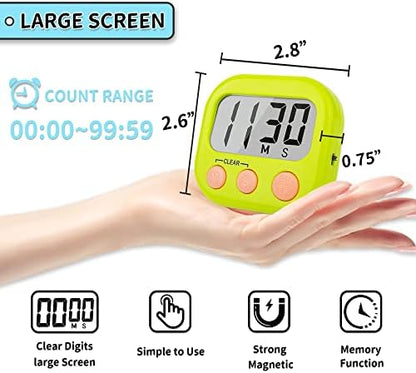 Classroom Timers for Teachers Kids Large Magnetic Digital Timer Teacher Supplies 24 Pack-Blue Green