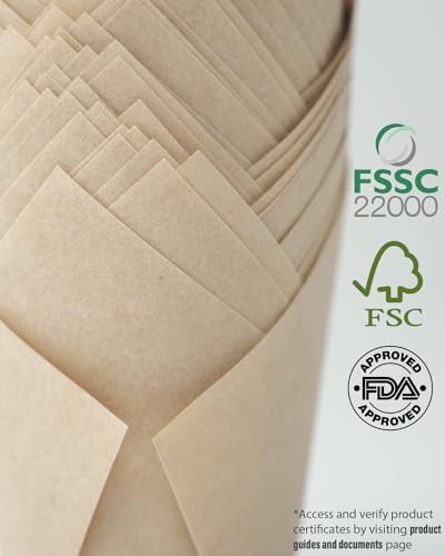 Nordic 75GSM Paper 200pcs Natural Tulip Cupcake Liners for Baking Cups, Unbleached EU Parchment paper Tulip Muffin Liners, Cupcake Wrapper for Party, Christmas