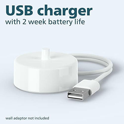 Philips Sonicare 4100 Rechargeable Electric Toothbrush, with Pressure Sensor, 2 Intensity Settings, SmarTimer and QuadPacer, 14-Day Battery Life, Deep Pink, Model HX3681/26