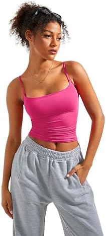 SUUKSESS Women Sexy Square Neck Tank Top Summer Y2K Going Out Basic Cami Shirt