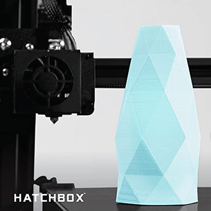 HATCHBOX 1.75mm Baby Blue PLA 3D Printer Filament, 1 KG Spool, Dimensional Accuracy +/- 0.03 mm, 3D Printing Filament