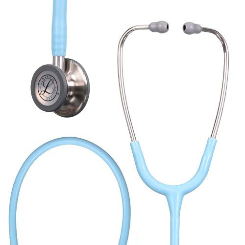 3M Littmann Classic III Monitoring Stethoscope, 5912C, More Than 2X as Loud, Weighs Less, 27" Marine Blue Satin-Finish Tube for Added Comfort, Flexibility and Cleanability