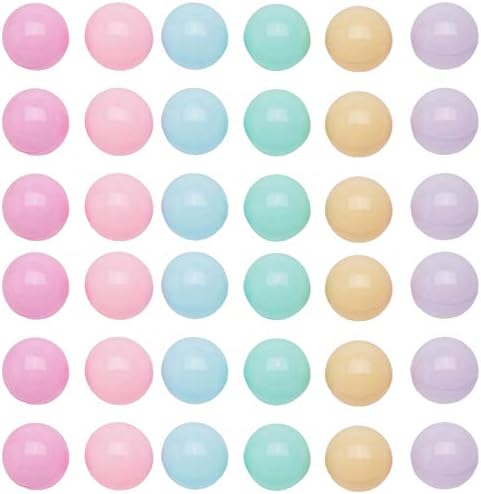 Amazon Basics BPA Free Crush Proof Plastic Ball, Pit Balls with Storage Bag, Toddlers Kids 12+ Months, 1000 Count, 1000 Balls, 6 Pastel Colors