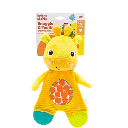 Bright Starts Snuggle & Teethe BPA-Free Crinkle Teething Plush Baby Toy - Giraffe (Pack of 6)