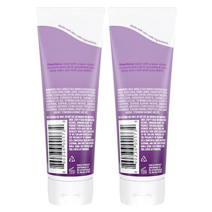 Lume Whole Body Deodorant - Invisible Cream Tube - 72 Hour Odor Control - Aluminum Free, Baking Soda Free, Skin Safe - 3.0 ounce (Pack of 2) (Lavender Sage)