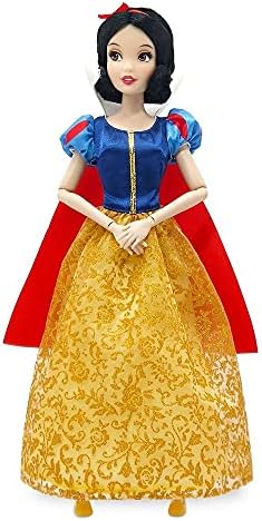 Disney Store Girl's Princess Classic Doll (Snow White), 11 Inches, Includes Brush with Molded Details, Fully Posable Toy in Classic Outfit - Disney Princess Toys