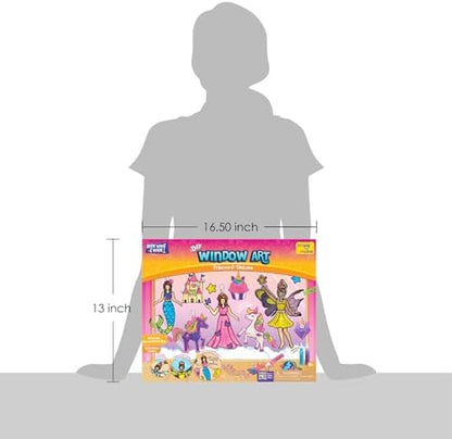 Imagimake Window Art Princess & Unicorn | Suncatcher Kit | Unicorn Toys for Girls Age 5-8 | Craft Kits for Ages 8-12 | Gifts for 5 Year Old Girls | Princess Toys