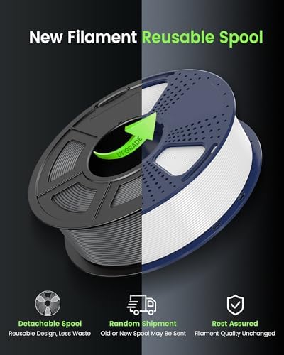 SUNLU 3D Printer Filament PETG Filament 1.75mm, Less Stringing Good Layer Adhesion High Toughness, PETG Filament 1.75 ±0.02mm, 1kg Spool(2.2lbs), Transparent