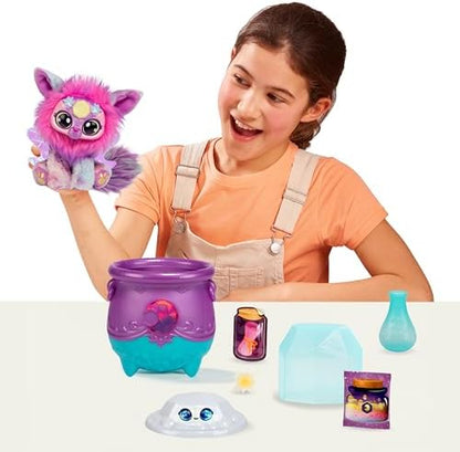 Magic Mixies Magical Gem Surprise Cauldron: Moon. with New Shimmer Eyes! Reveal an Mixie Plushie from The Fizzing Cauldron and Discover 2 Magical Lunar Gem Surprises! Styles May Vary