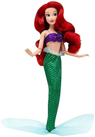 Disney Store Official Disney Princess Classic Doll (Ariel from The Little Mermaid), 11 Inches, Includes Brush with Molded Details, Fully Posable Toy in Classic Outfit - Disney Princess Toys for Girls