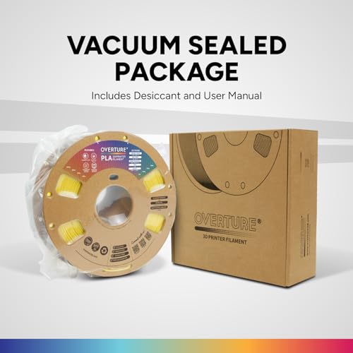OVERTURE PLA Filament 1.75mm, Neatly Wound 3D Printer Filament 1kg Spool (2.2lbs), Dimensional Accuracy +/- 0.02 mm, Fit Most FDM 3D Printers (Lemon Yellow)
