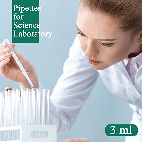 moveland 500PCS 3ML Plastic Dropper Pipettes, Disposable Eye Dropping Pipettes for Essential Oils, Home Use, Science Class, Lab Experiments, DIY Art
