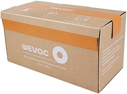 Wevac 11” x 150’ Food Vacuum Seal Roll Keeper with Cutter, Ideal Vacuum Sealer Bags for Food Saver, BPA Free, Commercial Grade, Great for Storage, Meal prep and Sous Vide