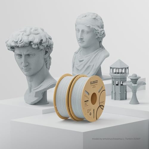ELEGOO PLA Filament 1.75mm Marble 1KG, 3D Printer Filament Dimensional Accuracy +/- 0.02mm, 1kg Cardboard Spool(2.2lbs) 3D Printing Filament Fits for Most FDM 3D Printers