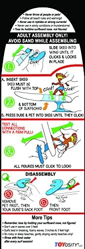 Surfer Dudes Classics Wave Powered Mini-Surfer and Surfboard Beach Toy - Costa Rica Rick