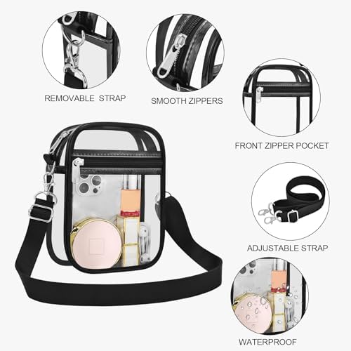USPECLARE Clear Purse Stadium Approved CrossBody Bag for Men and Women