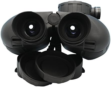 Hooway 7x50 HD Waterproof Military Marine Binoculars w/Internal Rangefinder & Compass for,Bird Watching,Boating and More(Black)
