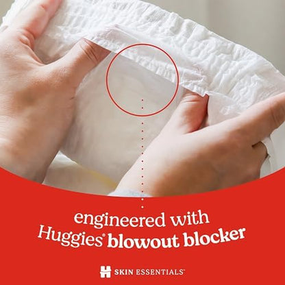 Huggies Size 4 Diapers, Skin Essentials Baby Diapers, Size 4 (22-37 lbs), 150 Count (6 Packs of 25), Packaging May Vary