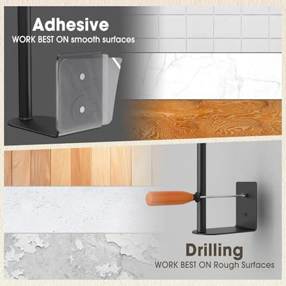 4 Pack Hat Racks for Baseball Caps, Stainless Steel Hat Organizer for Baseball Cap, Hat Holder Storage Organizer, H at Hanger Strong Adhesive/Wall Drilled for Door, Bedroom, Closet(Black 6 in)