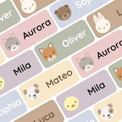 – Personalized Name Labels for Kids (120) – Waterproof & Durable Stickers for Clothing, School & Daycare Items - Babyanimals