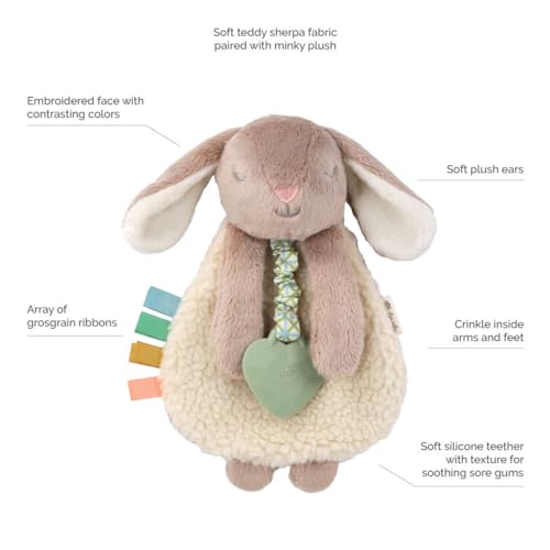 Itzy Ritzy Bunny Lovey Bundle - Includes Pink Bunny Lovey & Taupe Bunny Lovey