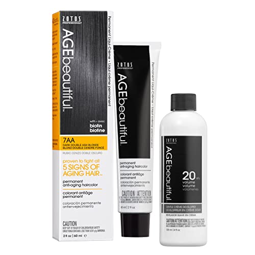 AGE beautiful Permanent Hair Color Dye Liqui Creme | 100% Gray Coverage | Anti-Aging Haircolor | Biotin for Thicker, Fuller Hair | Professional Salon Coloring