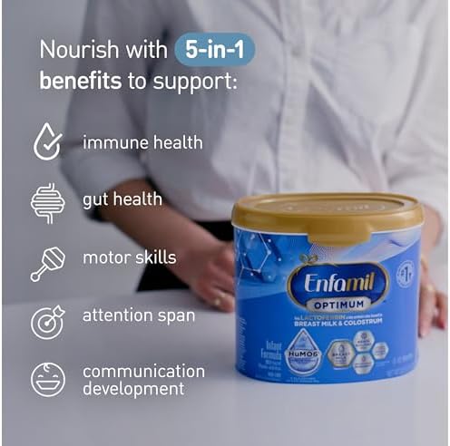 Enfamil Optimum Baby Formula, Our Closest Formula to Breast Milk, Immune-Supporting Lactoferrin also found in Breast Milk, Brain-Building DHA, 20.5 Oz