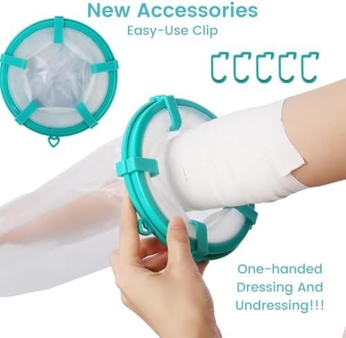 Cast Covers for Shower Arm, Waterproof Cast Cover Arm for Swimming, Cast Protector for Shower Adult, Elbow, Hand, Elbow (Diameter - 6.3")