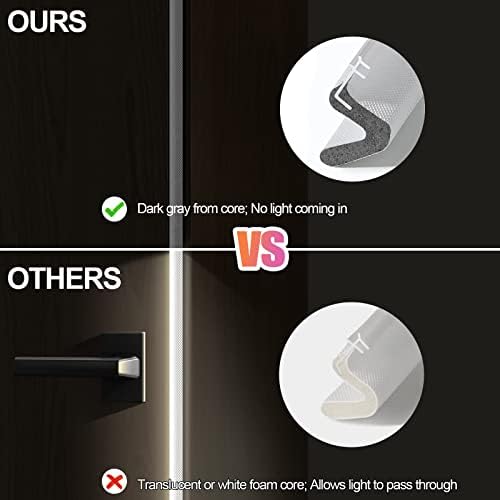 40FT Extra Long Kerf Weather Stripping Door Seal for Large Gaps and Easy Installation (White)