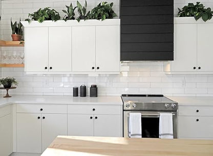 Ravinte 30 Pack 1-1/4 inch Matte Black Zinc Euro-Style Cabinet Knobs, Drawer Pulls & Door Handles