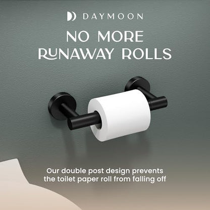 Day Moon™ (2 Pack) Matte Black Toilet Paper Holder - Black Toilet Paper Holder Wall Mount