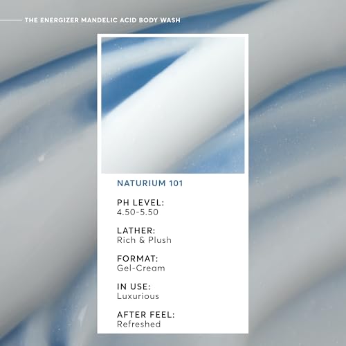 Naturium The Energizer Body Wash, Cooling & Refreshing Formula with Mandelic Acid, Deeply Cleanses & Neutralizes Body Odor, 16.9 oz