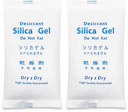 Dry & Dry 500 Gram [2 Packets] Silica Gel Packets Desiccants, Silica Packets - Rechargeable Silica Gel Packs, Moisture Absorbers, Desiccants Packets, Silica Gel