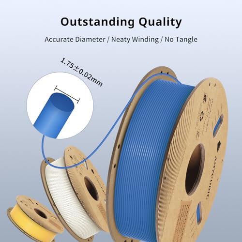 ANYCUBIC Matte PLA Filament 1.75mm, 3D Printing PLA Filament 1.75mm Dimensional Accuracy +/- 0.02mm, 1KG Spool (2.2 lbs), Matte Grey