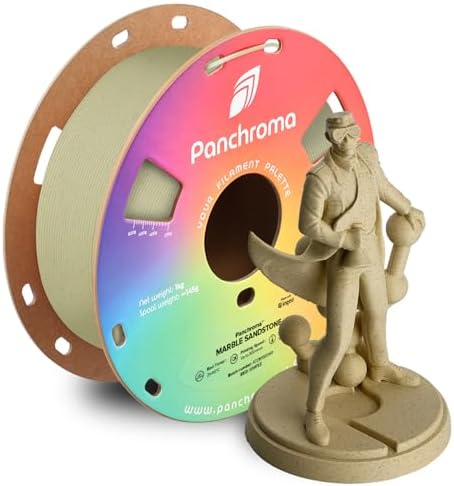 Polymaker Panchroma Marble PLA Filament, Marble Sandstone 1.75mm 1kg 3D Printing Filament, 3D Printer PLA Filament, Fit Most FDM 3D Printers, 1kg Spool (2.2lbs)