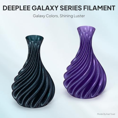 DEEPLEE Silk PLA 3D Printer Filament 1.75mm 1kg, Silk Tri Color Blue Green Orange PLA, Dimensional Accuracy +/-0.02mm, Smooth & Shiny Texture, Multi Color 3D Printing Filament