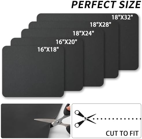 Dish Drying Mat for Kitchen Counter, Heat Resistant Drainer Mats with Non-slip Rubber Backed, Hide Stain Kitchen Super Absorbent Draining Mat, Easy to Clean Dish Rack Pad, Black 18"x24"