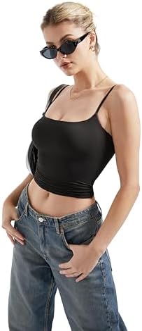 SUUKSESS Women Sexy Square Neck Tank Top Summer Y2K Going Out Basic Cami Shirt